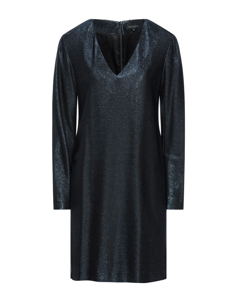Antonelli Firenze Metallic Sparkle Shift Dress NWT Size 4 Quiet Luxury Italian